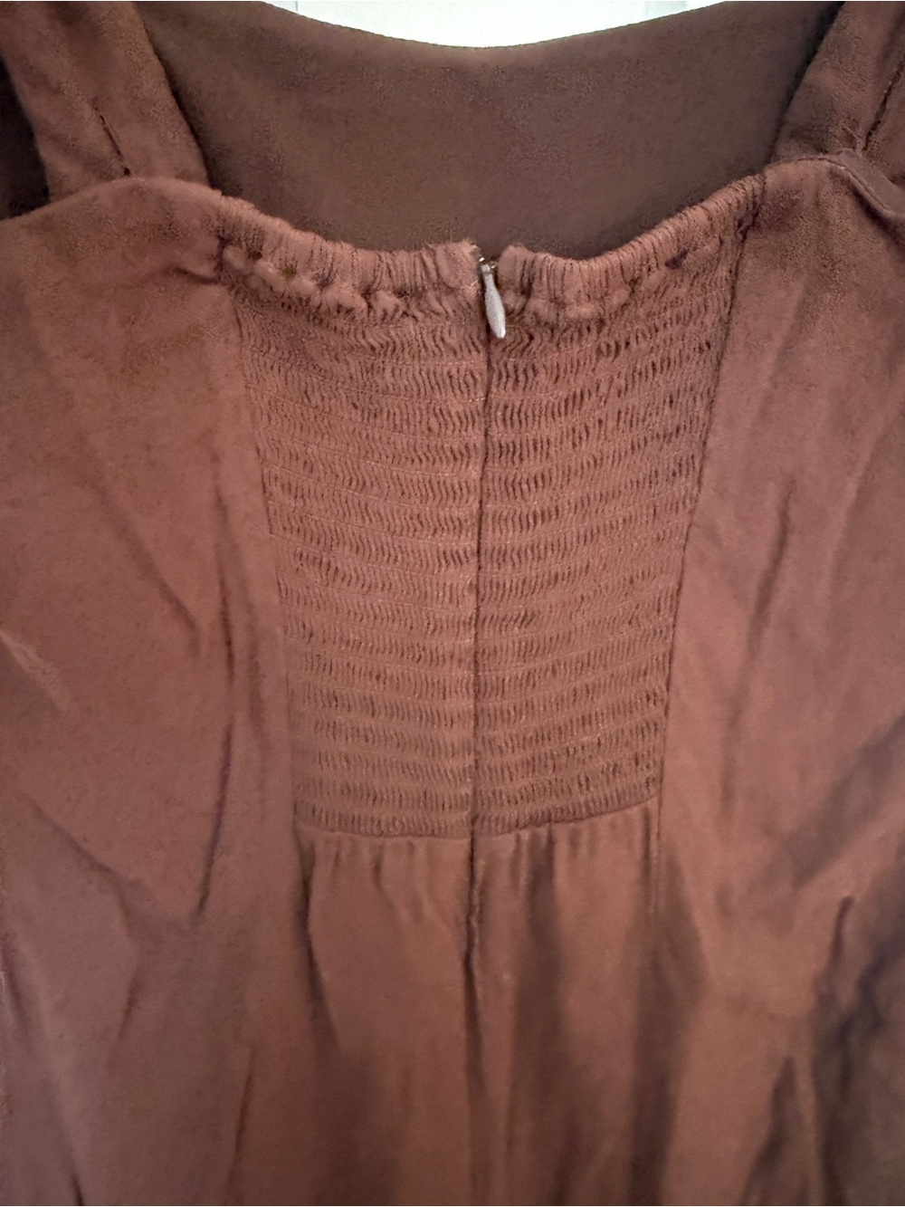 Reformation Gabin Square-Neck brown Mini Dress 25561 - Picture 11 of 16
